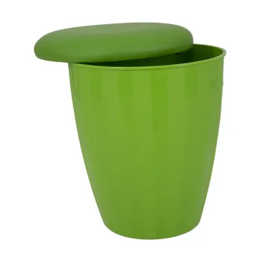 Stołek z pojemnikiem EASY Zielony Ø 38X45 cm (wymiary wewnętrzne Ø 36X41 cm)